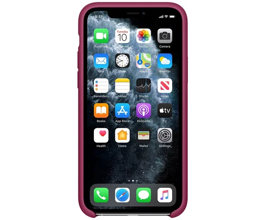 Чехол Silicone case (AAA) для Apple iPhone 11 Pro (5.8") Малиновый / Pomegranate