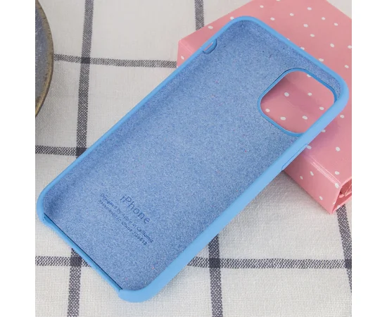 Чехол Silicone case (A) для Apple iPhone 11 Pro (5.8") Голубой / Cornflower