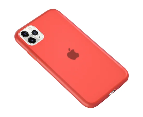 Силиконовый матовый полупрозрачный чехол для Apple iPhone 11 Pro (5.8") Красный / Red