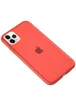 Силиконовый матовый полупрозрачный чехол для Apple iPhone 11 Pro (5.8") Красный / Red