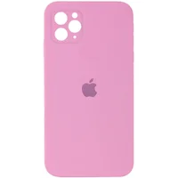 Чехол Silicone Case Square Full Camera Protective (AA) для Apple iPhone 11 Pro (5.8") Розовый / Light pink
