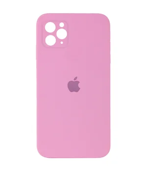Чехол Silicone Case Square Full Camera Protective (AA) для Apple iPhone 11 Pro (5.8") Розовый / Light pink