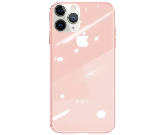 TPU+Glass чехол GLOSSY Logo series для Apple iPhone 11 Pro (5.8") Rose Gold