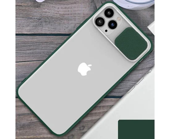Чехол Camshield mate TPU со шторкой защищающей камеру для Apple iPhone 11 Pro (5.8") Зеленый