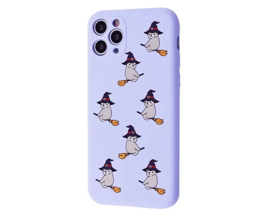 TPU чехол WAVE Fancy для Apple iPhone 11 Pro (5.8") Bear on broom / Light purple