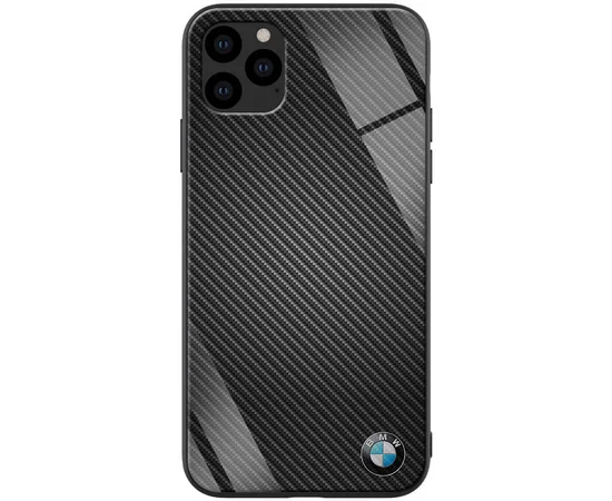 TPU+Glass чехол ForFun для Apple iPhone 11 Pro (5.8") Черный Карбон/БМВ