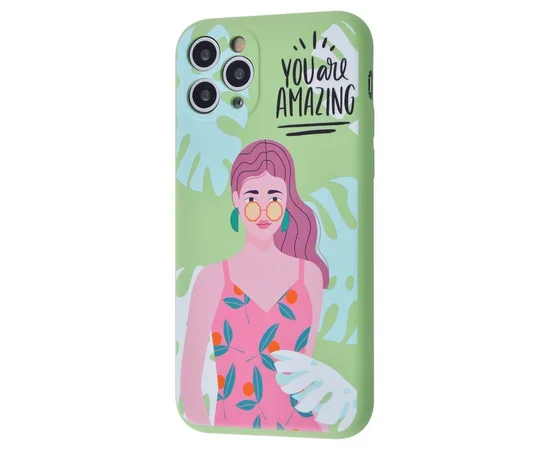 TPU чехол WAVE Fancy для Apple iPhone 11 Pro (5.8") You are amazing / Mint gum