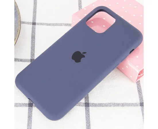 Чехол Silicone case (A) (с закрытым низом) для Apple iPhone 11 Pro (5.8") Темный Синий / Midnight Blue
