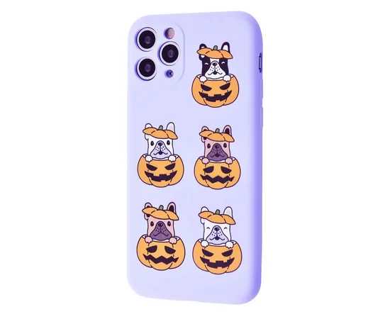 TPU чехол WAVE Fancy для Apple iPhone 11 Pro (5.8") Dog in pumpkin / Light purple
