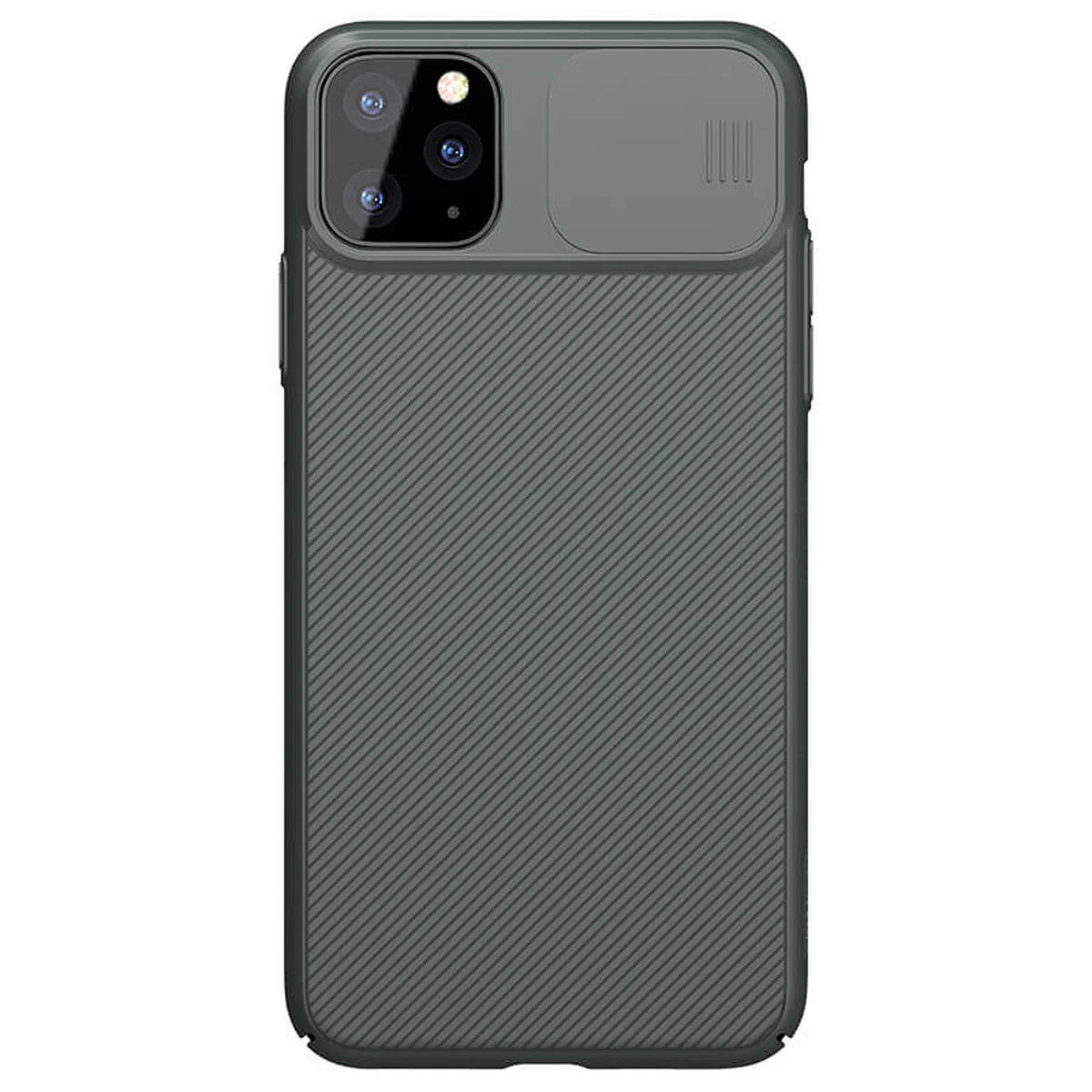Карбоновая накладка Nillkin Camshield (шторка на камеру) для Apple iPhone 11 Pro (5.8") Зеленый / Dark Green