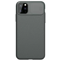 Карбоновая накладка Nillkin Camshield (шторка на камеру) для Apple iPhone 11 Pro (5.8") Зеленый / Dark Green