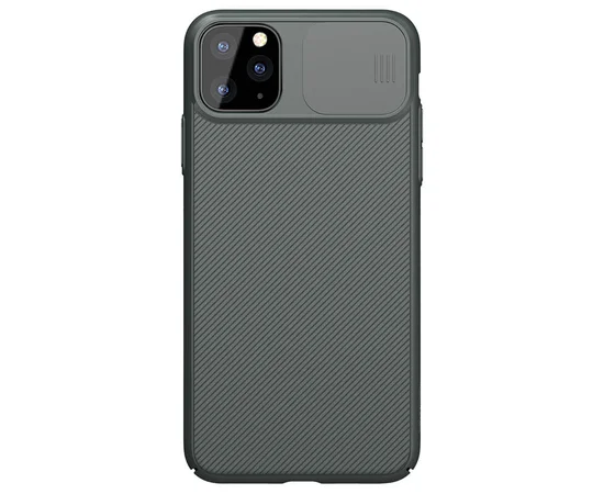 Карбоновая накладка Nillkin Camshield (шторка на камеру) для Apple iPhone 11 Pro (5.8") Зеленый / Dark Green