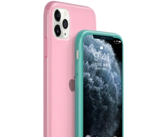 Силиконовый матовый полупрозрачный чехол для Apple iPhone 11 Pro (5.8") Розовый / Pink