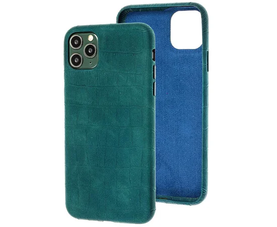 Кожаный чехол Croco Leather для Apple iPhone 11 Pro (5.8") Green
