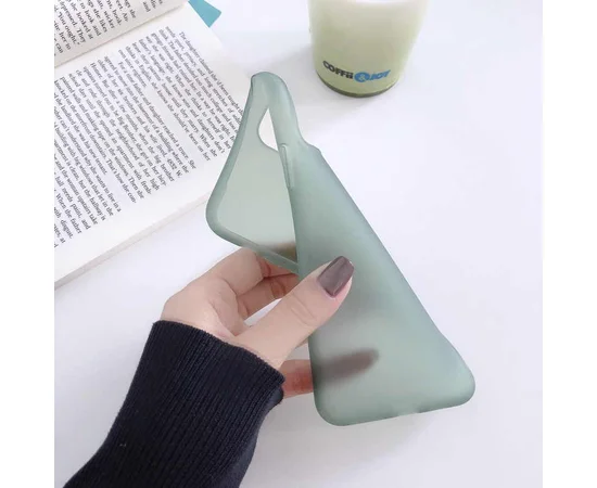 Силиконовый матовый полупрозрачный чехол для Apple iPhone 11 Pro (5.8") Зеленый / Pine green