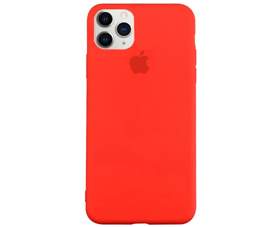Чехол Silicone case (A) (с закрытым низом) для Apple iPhone 11 Pro (5.8") Красный / Red