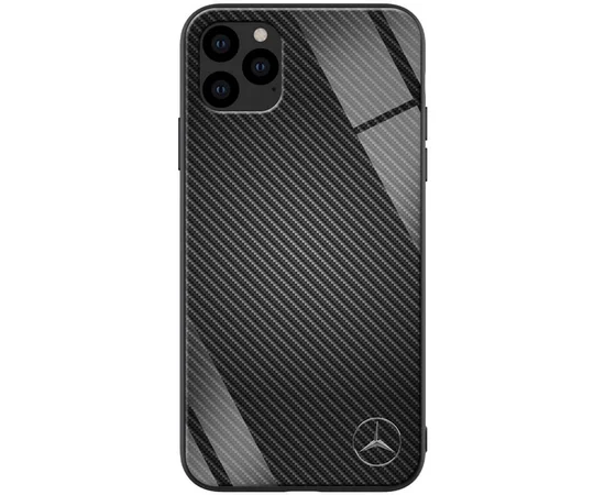 TPU+Glass чехол ForFun для Apple iPhone 11 Pro (5.8") Черный Карбон/Мерседес