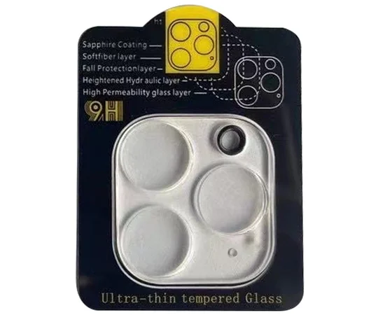 Защитное стекло на камеру Full Block (тех.пак) для Apple iPhone 11 Pro (5.8") / 11 Pro Max (6.5") Прозрачный