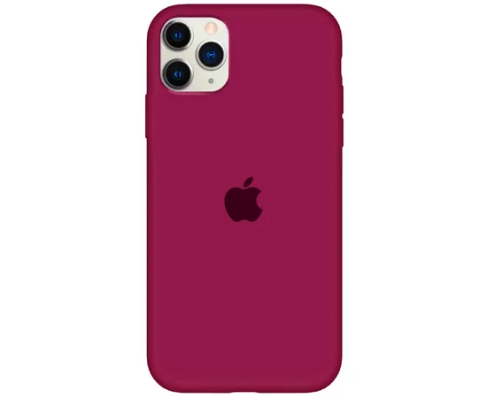 Чехол Silicone case (A) (с закрытым низом) для Apple iPhone 11 Pro (5.8") Бордовый / Maroon