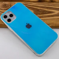 TPU + Glass чохол Gradient Rainbow з лого для Apple iPhone 11 Pro (5.8 ") Блакитний
