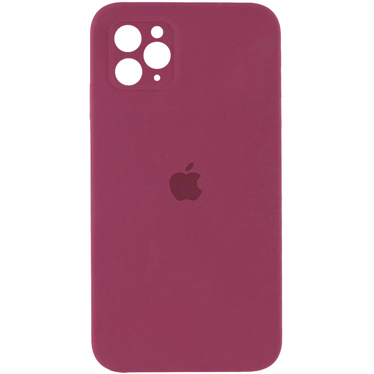 Чехол Silicone Case Square Full Camera Protective (AA) для Apple iPhone 11 Pro (5.8") Бордовый / Plum