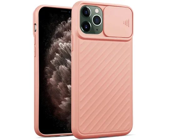 Чехол Camshield TPU со шторкой защищающей камеру для Apple iPhone 11 Pro (5.8") Розовый / Pink Sand