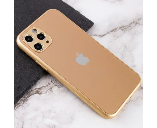TPU+Glass чехол Matte Candy Full camera для Apple iPhone 11 Pro (5.8") Золотой