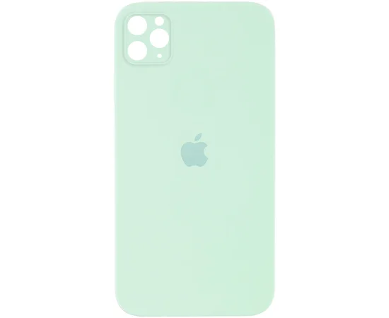 Чехол Silicone Case Square Full Camera Protective (AA) для Apple iPhone 11 Pro (5.8") Бирюзовый / Light Turquoise
