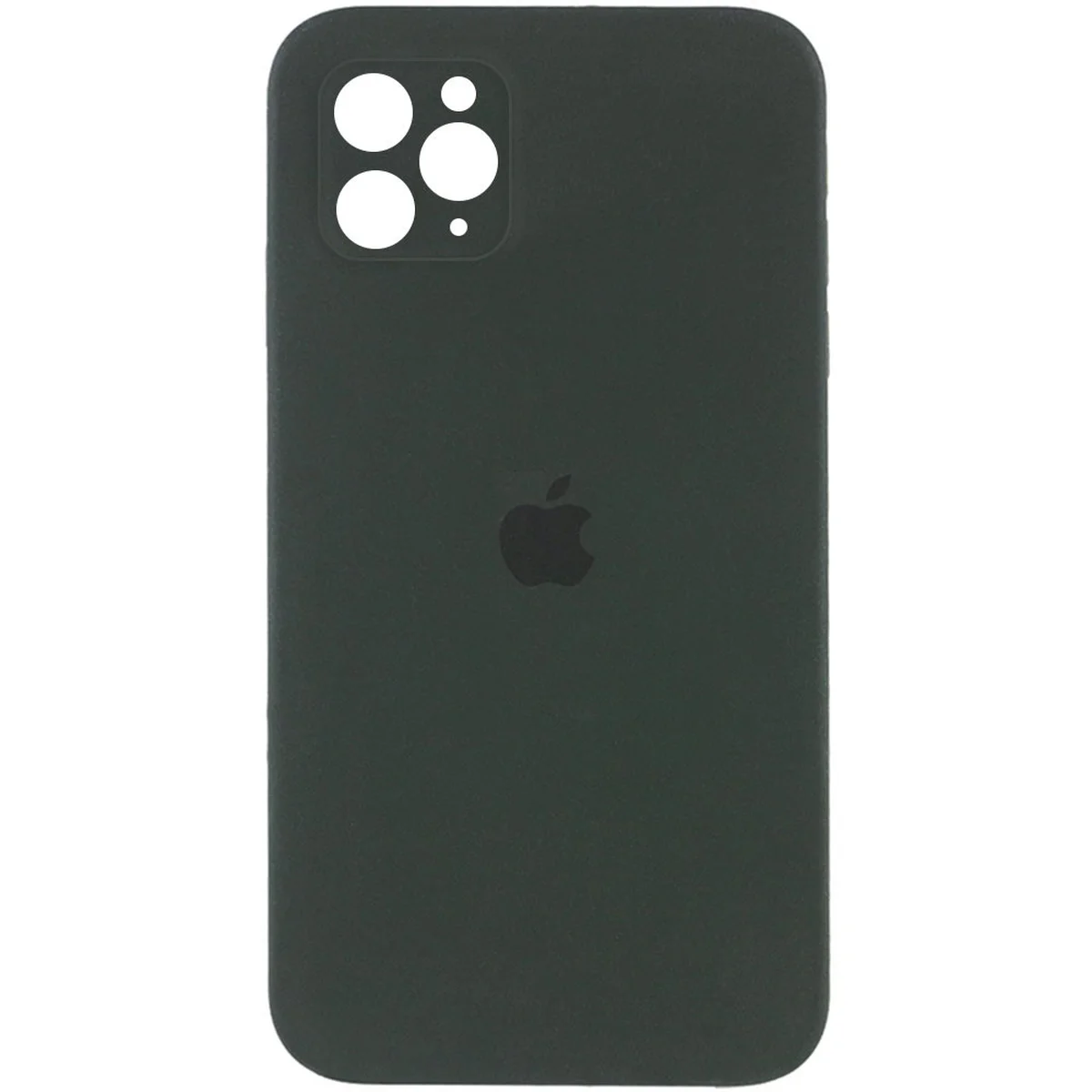 Чехол Silicone Case Square Full Camera Protective (AA) для Apple iPhone 11 Pro (5.8") Зеленый / Black Green