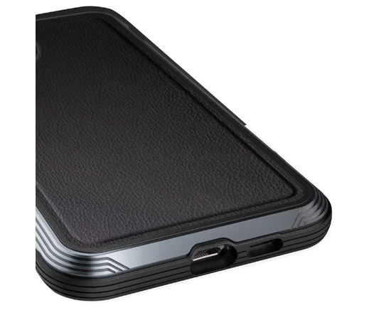 Чехол Defense Lux Series (TPU+Metal+Leather) для Apple iPhone 11 Pro (5.8") Черный