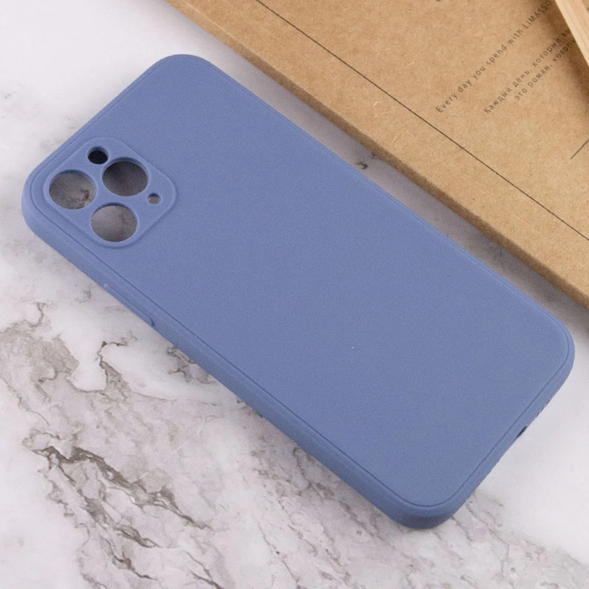 Силиконовый чехол Candy Full Camera для Apple iPhone 11 Pro (5.8") Голубой / Mist blue