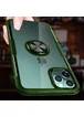 TPU+PC чехол Deen CrystalRing под магнитный держатель для Apple iPhone 11 Pro (5.8") Бесцветный / Оливковый