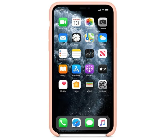 Чехол Silicone case (AAA) для Apple iPhone 11 Pro (5.8") Оранжевый / Grapefruit