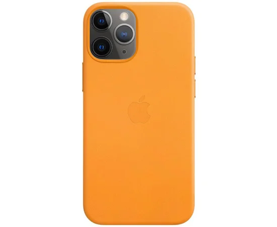 Кожаный чехол Leather Case (AAA) для Apple iPhone 11 Pro (5.8") Yellow