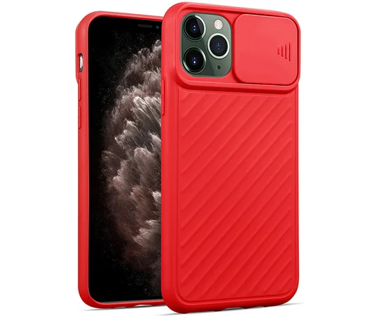 Чехол Camshield TPU со шторкой защищающей камеру для Apple iPhone 11 Pro (5.8") Красный