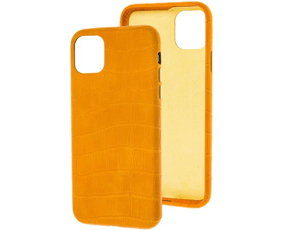 Кожаный чехол Croco Leather для Apple iPhone 11 Pro (5.8") Yellow