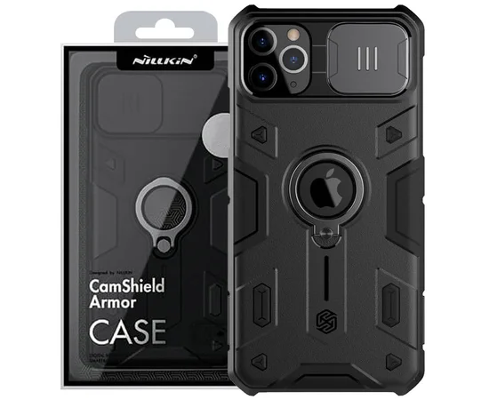 TPU+PC чехол Nillkin CamShield Armor (шторка на камеру) для Apple iPhone 11 Pro (5.8") Черный