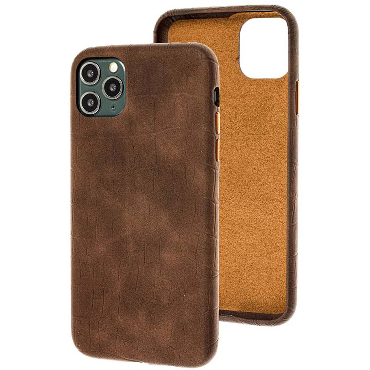 Кожаный чехол Croco Leather для Apple iPhone 11 Pro (5.8") Brown