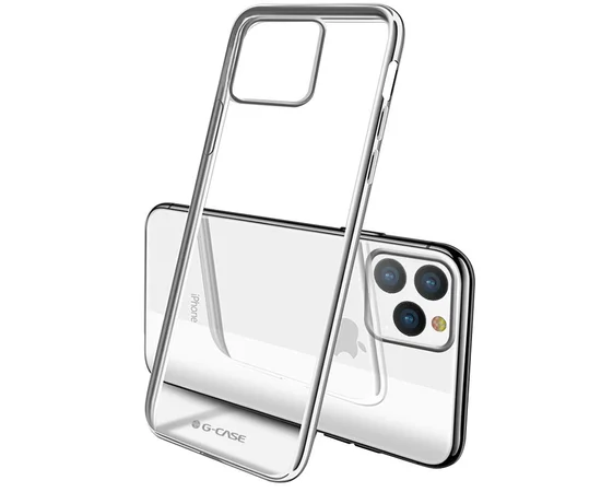 TPU чехол G-Case Shiny Series для Apple iPhone 11 Pro (5.8") Серебряный