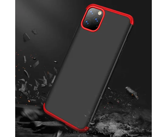Пластиковая накладка GKK LikGus 360 градусов для Apple iPhone 11 Pro (5.8") Черный / Красный