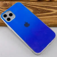 TPU+Glass чехол Gradient Rainbow с лого для Apple iPhone 11 Pro (5.8") Синий
