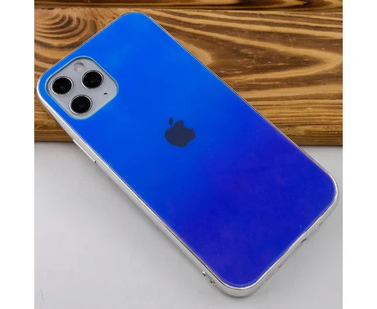 TPU+Glass чехол Gradient Rainbow с лого для Apple iPhone 11 Pro (5.8") Синий