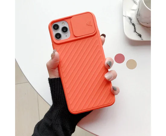 Чехол Camshield TPU со шторкой защищающей камеру для Apple iPhone 11 Pro (5.8") Персиковый