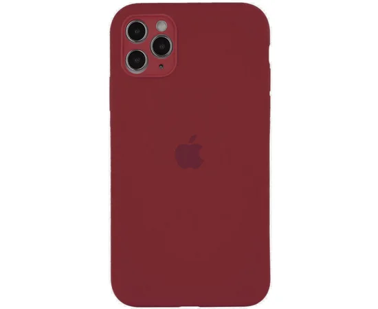 Чехол Silicone Case Full Camera Protective (АА) для Apple iPhone 11 Pro (5.8") Бордовый / Marsala