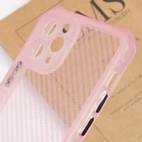 Чехол TPU Ease Carbon color series для Apple iPhone 11 Pro (5.8") Розовый / Прозрачный