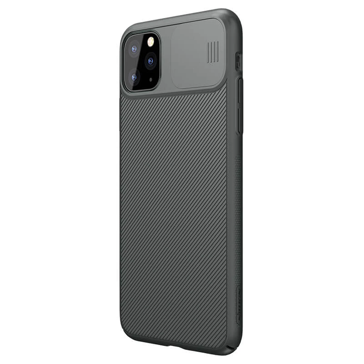 Карбоновая накладка Nillkin Camshield (шторка на камеру) для Apple iPhone 11 Pro (5.8") Зеленый / Dark Green