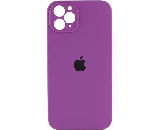 Чохол Silicone Case Square Full Camera Protective (AA) для Apple iPhone 11 Pro (5.8") Фіолетовий / Grape