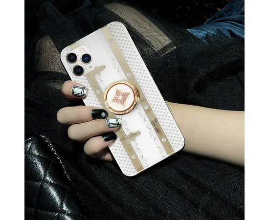 TPU+Glass чехол TYBOMB Bling Line для Apple iPhone 11 Pro (5.8") white