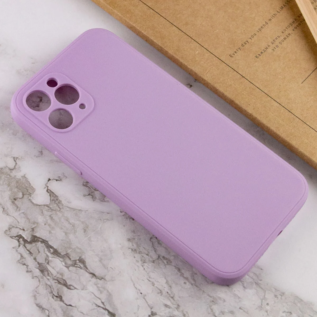 Силиконовый чехол Candy Full Camera для Apple iPhone 11 Pro (5.8") Сиреневый / Dasheen