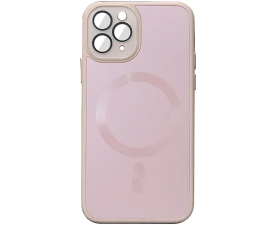 Чехол TPU+Glass Sapphire Midnight with MagSafe для Apple iPhone 11 Pro (5.8") Розовый / Pink Sand
